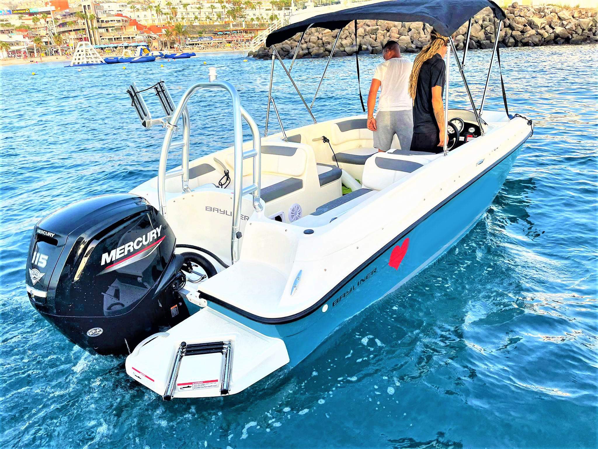 3 Self drive fishing Tenerife Bayliner 18